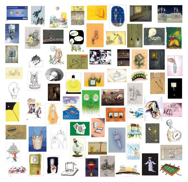 منتخب آثار نمایشگاه دومین جشنواره کاریکاتور برق اصفهان