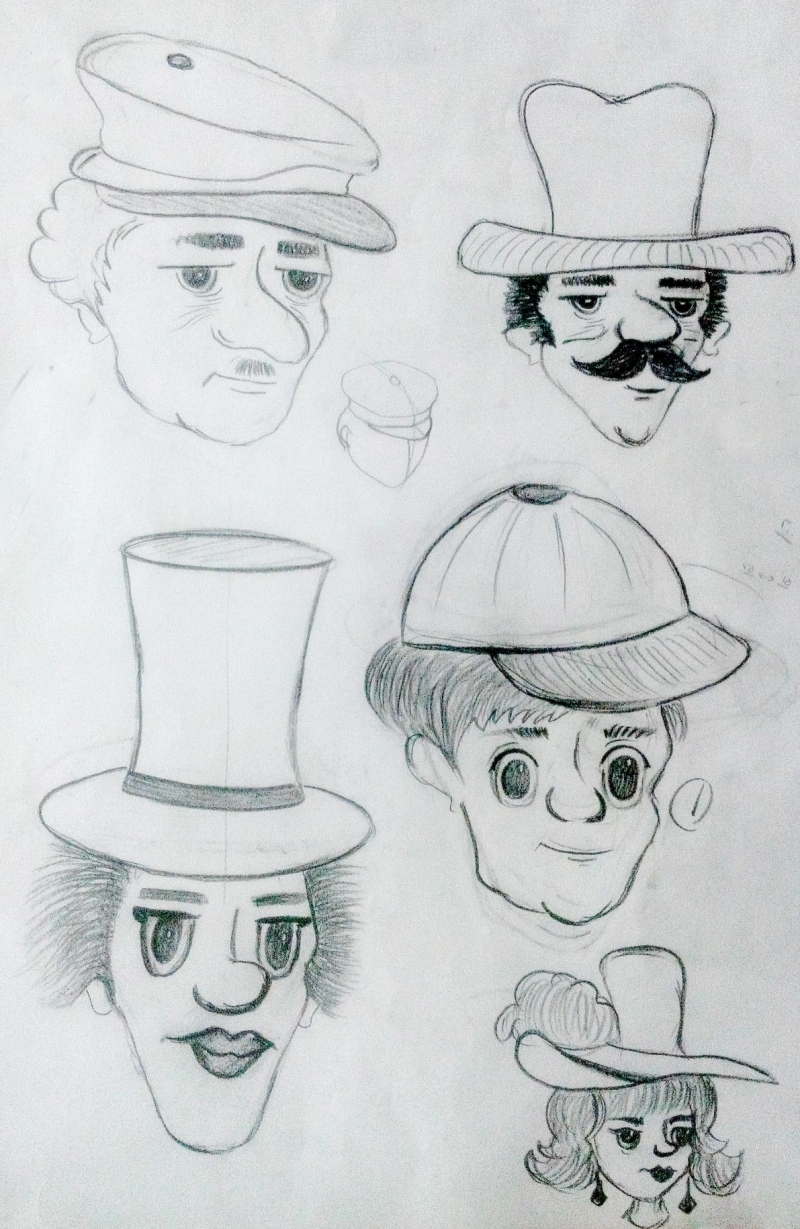 طراحی شخصیت های با کلاه